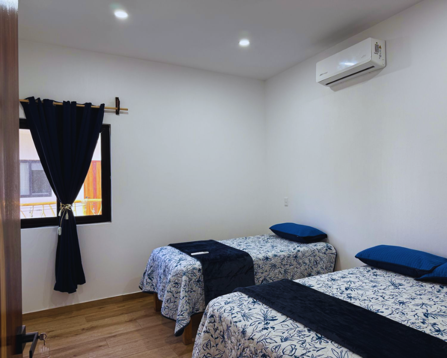 Dormitorios climatizados con aire acondicionado en Casa Cisne Jalisco